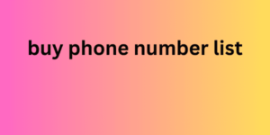 buy phone number list