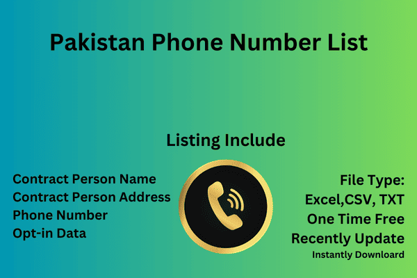Pakistan phone number list